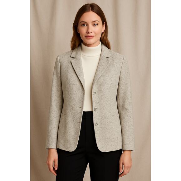 Tribal Jackets & Blazers - Tribal Gray Speckled Blazer Tweed Vintage Style Size 14